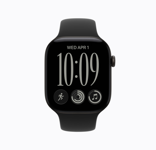 Apple Watch Series 11, peilimusta väri, näkymä sivusta