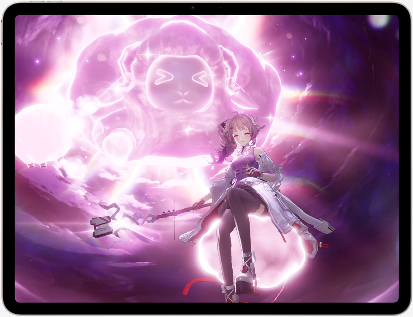 Scena igranja igara na iPadu Air, akcijska video igra Control