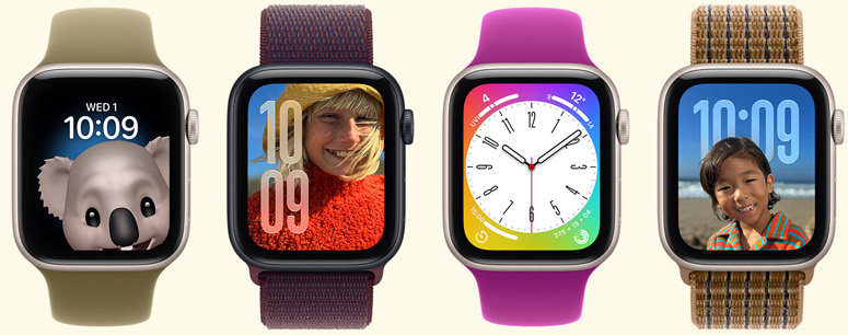 Fun and funny watch faces, coordinating case and strap colours