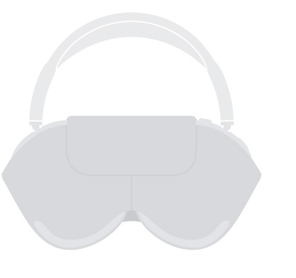 Illustratsioon Smart Case ümbrises AirPods Max 2 siluetist, eestvaade
