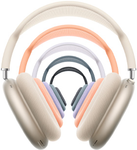 AirPods Max 2, kõrvapealsed kõrvaklapid, lillas toonis, kõrvapadjad, teleskoopvarred, peavõru