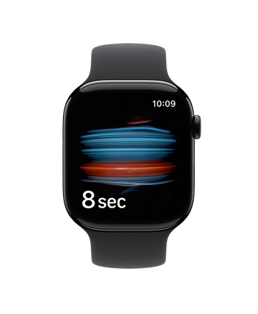 Apple Watch Series 11, alumiiniumist korpus, poleeritud teemantmust toon, rakendus Health mõõdab verehapniku sisaldust, Sport Band, must värv