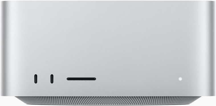 Mac Studio mostrato di fronte